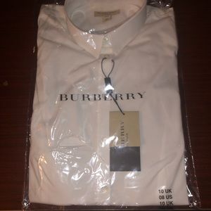 Burberry White Button down shirt